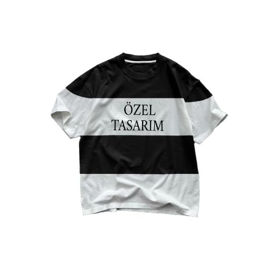 Tişört Tasarla Parçali İki İplik Oversize resmi