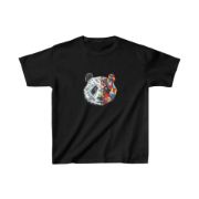 Unisex Çocuk Baskılı T-Shirt - Siyah resmi
