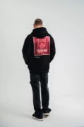POLIZEI Premium Kalite Unisex Kapşonlu Dijital Patchli SweatShirt - Siyah resmi
