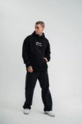 POLIZEI Premium Kalite Kapşonlu Dijital Patchli SweatShirt - Siyah resmi