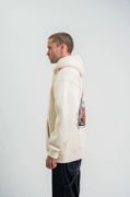 POLIZEI Premium Kalite Kapşonlu Dijital Patchli SweatShirt - Krem resmi