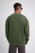 Unisex Biskilet Yaka Üç İplik SweatShirt - Haki resmi