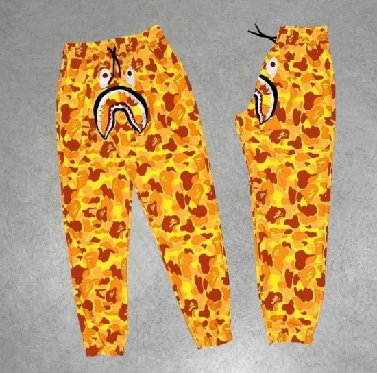 Unisex Pubg Bape X Shark Eşofman Altı - Sarı resmi
