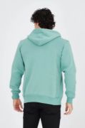 Unisex Tam Fermuarlı Kapşonlu  SweatShirt - Mint Yeşili resmi