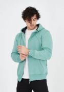 Unisex Tam Fermuarlı Kapşonlu  SweatShirt - Mint Yeşili resmi