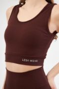 Fitilli Baskılı Crop - Bordo resmi