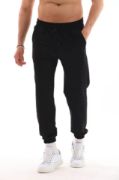 Unisex İki İplik Eşofman Altı - Siyah resmi