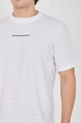 Unisex Jakar Kumaş Slim Fit T-Shirt - Beyaz resmi