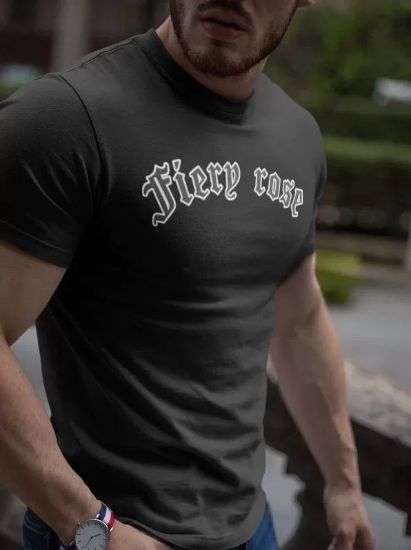 Erkek Bisiklet Yaka Baskılı Oversize T-Shirt - Siyah resmi