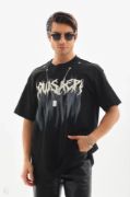 Unisex Oversize Kolye Dahil T-Shirt - Siyah resmi