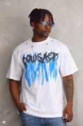 Unisex Oversize Kolye Dahil T-Shirt - Beyaz resmi