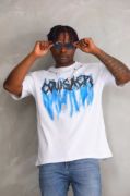 Unisex Oversize Kolye Dahil T-Shirt - Beyaz resmi