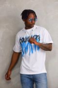 Unisex Oversize Kolye Dahil T-Shirt - Beyaz resmi