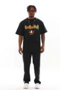 Unisex Oversize Kolye Dahil T-Shirt - Siyah resmi