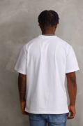 Unisex Baskılı Oversize T-Shirt - Beyaz resmi
