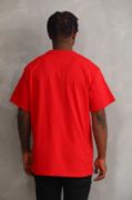 Unisex Baskılı Oversize T-Shirt - Kırmızı resmi