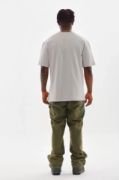 Unisex Baskılı Oversize T-Shirt - Gri resmi