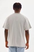 Unisex Baskılı Oversize T-Shirt - Gri resmi