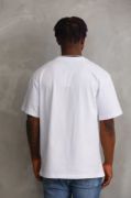 Unisex Baskılı Oversize T-Shirt - Beyaz resmi