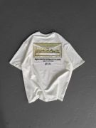 Unisex Baskılı Oversize T-Shirt - Beyaz resmi