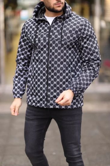 Unisex Kapüşonlu İçi Astarlı Yağmurluk - Siyah resmi