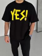 Unisex Nakış İşlemeli T-Shirt - Siyah resmi