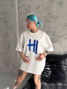 Unisex Nakış İşlemeli T-Shirt - Beyaz resmi
