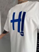 Unisex Nakış İşlemeli T-Shirt - Beyaz resmi