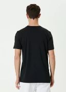 Unisex Basic Bisiklet Yaka Regular T-Shirt - Siyah resmi