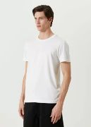 Unisex Basic Bisiklet Yaka Regular T-Shirt - Beyaz resmi