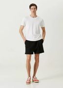 Unisex Basic Bisiklet Yaka Regular T-Shirt - Beyaz resmi