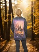 Unisex Bisiklet Yaka Uzun Kollu T-Shirt - Siyah resmi