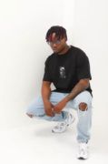 Unisex Oversize Baskılı Bisiklet Yaka T-Shirt - Siyah resmi