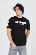 Erkek 24/1 Penye Baskılı T-Shirt - Siyah resmi