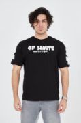 Erkek 24/1 Penye Baskılı T-Shirt - Siyah resmi