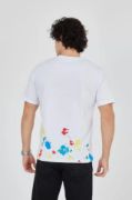 Erkek Baskılı Penye T-Shirt - Beyaz resmi