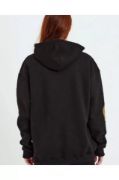 Baskılı Kapüşonlu Sweatshirt - Siyah resmi