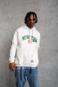 Erkek Baskılı Kapüşonlu Sweatshirt - Beyaz resmi
