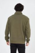 Erkek Yarım Fermuarlı Baskılı Sweat - Yeşil resmi