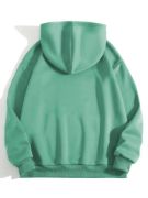 Erkek Düz Kapüşonlu Sweat - Mint Yeşili resmi