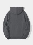 Erkek Düz Kapüşonlu Sweat - Füme resmi