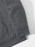 Erkek Düz Kapüşonlu Sweat - Füme resmi