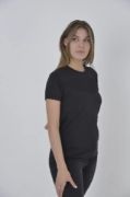 Gögüs Fileli Slim Fit T-shirt - Siyah resmi