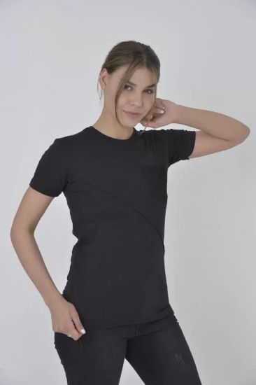 File Cepli Slim Fit T-shirt - Siyah resmi