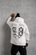 Erkek 98 Baskılı Kapşonlu Sweat - Beyaz resmi