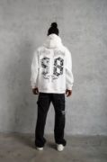 Erkek 98 Baskılı Kapşonlu Sweat - Beyaz resmi