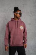 Erkek Kilim Desen Kapüşonlu Sweat - Gül Kurusu resmi