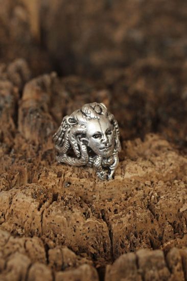 Medusa Model Ayarlanabilir Erkek Yüzük resmi